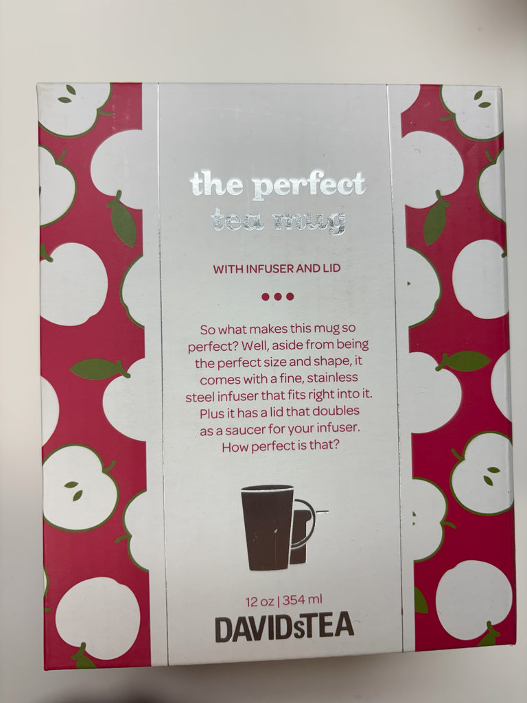 38. Apple cup, infuser, and lid